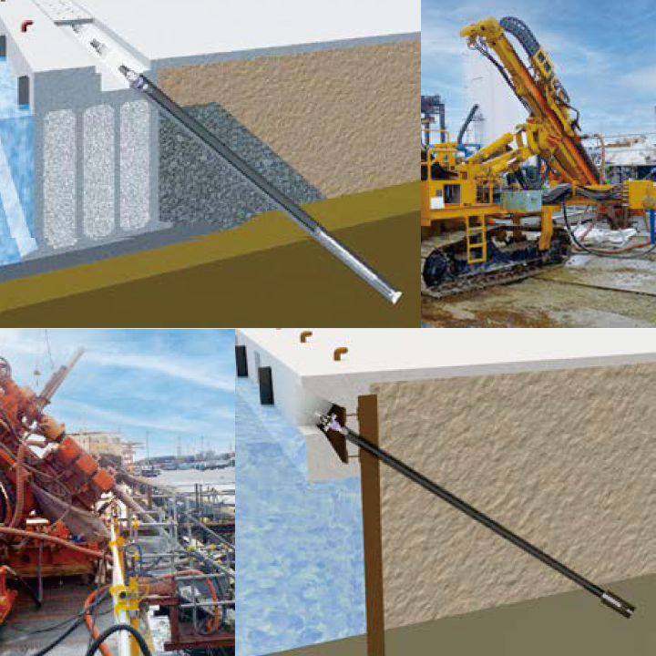 岸壁・護岸耐震補強アンカー工法